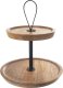 Patera dwupoziomowa 30 cm Mango drewniana 1