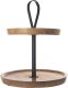 Patera dwupoziomowa 30 cm Mango drewniana 2