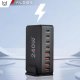 Ładowarka sieciowa 8w1 Ultra Szybka 240W GaN3 4x USB-C 4x USB Alogy Fast Charger Czarna 1