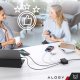 Ładowarka sieciowa 6w1 Super Szybkie Ładowanie 100W GaN 3x USB 3x USB-C Alogy Super Quick Charger Czarna 5