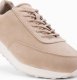 Sportowe męskie buty sneakersy z ekoskóry o zamszowym wykończeniu  piaskowe V4 OM-FOCS-0161 41 6