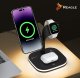 ŁADOWARKA INDUKCYJNA 5W1 MAGSAFE QI 15W IPHONE, LAMPKA NOCNA SMARTWATCH REAGLE 4