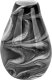 Wazon szklany 40 cm czarno-biały 2341/C275 1