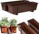 2x Skrzynka balkonowa Agro Doniczka prostokątna 59cm na balustradę + Uchwyty dwustronne 1