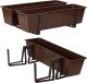 2x Skrzynka balkonowa Agro Doniczka prostokątna 59cm na balustradę + Uchwyty dwustronne 2