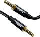 Boste Sound Shoelace Series | Kabel Audio, Przewód AUX, Mini Jack 3.5mm - Mini Jack 3.5mm, Pozłacany, Hi-Fi, 1m , Czarny 1