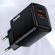 Boste Pocket Power Series | Szybka ładowarka sieciowa, USB-A + USB typ C, 20W, PD, QC, Czarny 1
