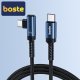 Boste Elastic Elbow Series Fast Charging Data Cable USB-C to USB-C 100W 2m Blue 6