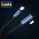 Boste Elastic Elbow Series Fast Charging Data Cable USB-C to USB-C 100W 2m Blue 7