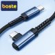 Boste Elastic Elbow Series Fast Charging Data Cable USB-C to USB-C 100W 2m Blue 8