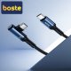 Boste Elastic Elbow Series Fast Charging Data Cable USB-C to USB-C 100W 2m Blue 9