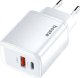 Boste Pocket Power Series | Szybka ładowarka sieciowa, USB-A + USB typ C, 20W, PD, QC, Biały 3