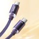 Boste Gemstone Series Fast Charging Data Cable USB-C to USB-C 100W 1m Brushed Purple 5