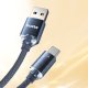 Boste Gemstone Series Fast Charging Data Cable USB-A to USB-C 6A 1m Brushed Blue 4