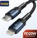 Boste Beauty Armor Series Fast Charging Data Cable USB-C to iP 20W 1m Blue 1