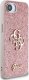Guess Etui Guess Fixed Glitter Big 4G do       iPhone 16e różowy 4