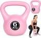 Kettlebell kettle 6 kg do ćwiczeń hantla kula odważnik obciążenie ciężar fitness różowy ModernHome 1