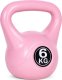 Kettlebell kettle 6 kg do ćwiczeń hantla kula odważnik obciążenie ciężar fitness różowy ModernHome 3