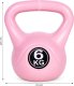 Kettlebell kettle 6 kg do ćwiczeń hantla kula odważnik obciążenie ciężar fitness różowy ModernHome 9