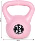 Kettlebell kettle 12 kg do ćwiczeń hantla kula odważnik obciążenie ciężar fitness różowy ModernHome 8