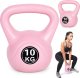 Kettlebell kettle 10 kg do ćwiczeń hantla kula odważnik obciążenie ciężar fitness różowy ModernHome 1