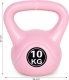 Kettlebell kettle 10 kg do ćwiczeń hantla kula odważnik obciążenie ciężar fitness różowy ModernHome 8