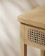 Stolik konsolowy do przedpokoju, wąska sofa do salonu, stolik do przedpokoju z 2 szufladami, otwarta półka, zaokrąglone narożnik 4