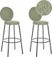 Beliani Krzesło barowe Zestaw 2 Boucle Jasnozielony EMERY 1
