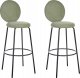 Beliani Krzesło barowe Zestaw 2 Boucle Jasnozielony EMERY 4