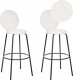 Beliani Krzesło barowe Zestaw 2 Boucle Biały EMERY 1
