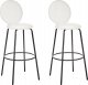Beliani Krzesło barowe Zestaw 2 Boucle Biały EMERY 4