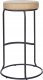 Beliani Krzesło barowe Zestaw 2 Beżowy MILROY 6