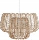 Lampa wisząca Beliani Lampa wisząca pleciona papierowa beżowa SAISI 1