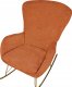 Beliani Fotel bujany Boucle Pomarańczowy ANASET 7