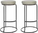 Beliani Krzesło barowe Zestaw 2 Jasnoszary MILROY 1