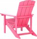 Beliani Krzesło ogrodowe MDF Różowy ADIRONDACK 5