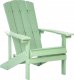 Beliani Krzesło ogrodowe MDF Jasnozielony ADIRONDACK 1