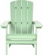 Beliani Krzesło ogrodowe MDF Jasnozielony ADIRONDACK 4