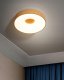 Lampa sufitowa Beliani Lampa sufitowa LED ze ściemniaczem metalowa jasne drewno BRAGOTO 2