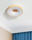 Lampa sufitowa Beliani Lampa sufitowa LED ze ściemniaczem metalowa jasne drewno BRAGOTO 4