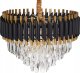 Lampa wisząca Beliani Żyrandol z kryształkami złoty ABELLAS 9