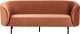 Sofa trzyosobowa welurowa pomarańczowa LOEN Lumarko! 1