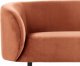 Sofa trzyosobowa welurowa pomarańczowa LOEN Lumarko! 6