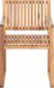 Beliani Krzesło ogrodowe Zestaw 2 Jasne drewno SASSARI II 5