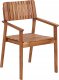 Beliani Krzesło ogrodowe Zestaw 4 Drewno Jasne drewno AGELLO 4