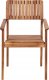 Beliani Krzesło ogrodowe Zestaw 4 Drewno Jasne drewno AGELLO 5