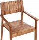 Beliani Krzesło ogrodowe Zestaw 4 Drewno Jasne drewno AGELLO 7