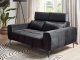 Sofa 2-osobowa welurowa czarna VEGAMO Lumarko! 3