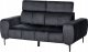 Sofa 2-osobowa welurowa czarna VEGAMO Lumarko! 6