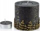 Affek Design Świeca Lampion Walec Las Czarno Złoty 120 1